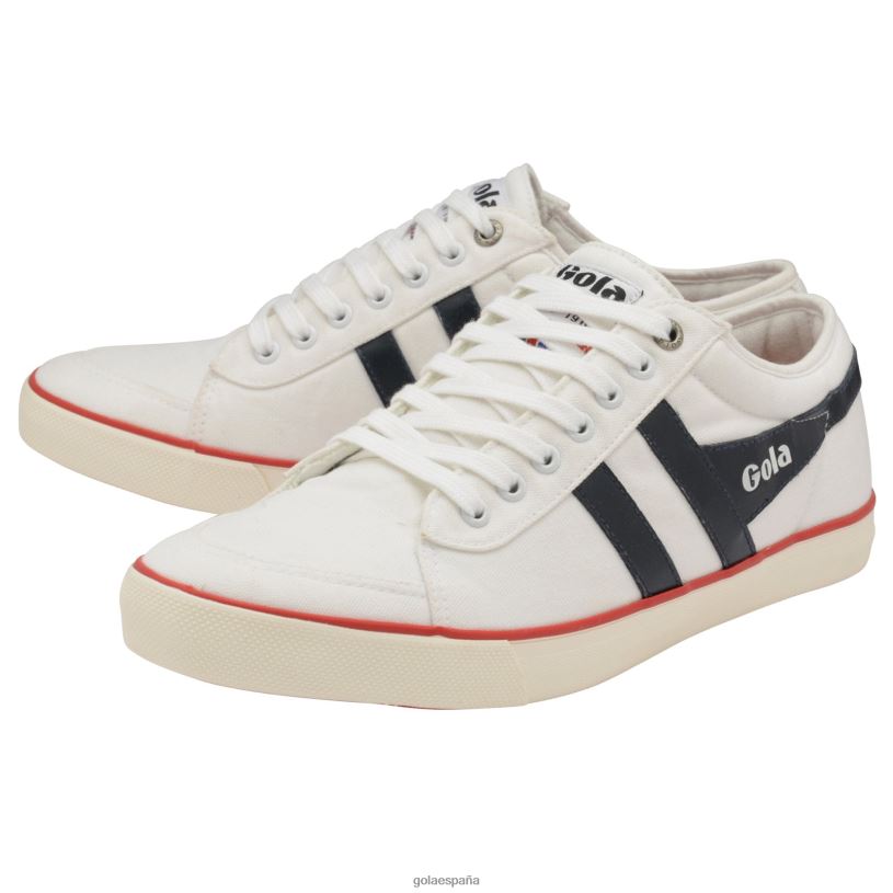 calzado V4PZL84 hombres Gola zapatillas veganas clásicas comet plimsoll 3 blanco/azul marino/rojo