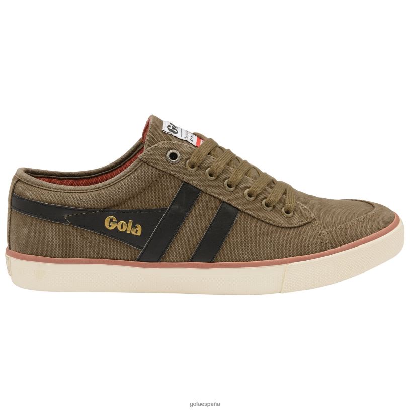 calzado V4PZL85 hombres Gola zapatilla vegan classics comet plimsoll caqui/negro