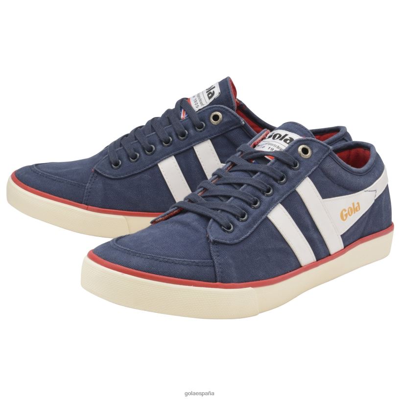 calzado V4PZL92 hombres Gola zapatillas veganas clásicas comet plimsoll 4 azul marino/blanco