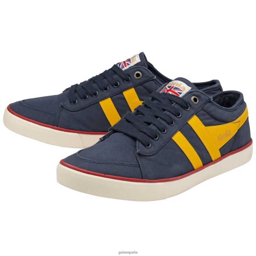 calzado V4PZL93 hombres Gola zapatillas veganas clásicas comet plimsoll 4 azul marino/sol/rojo