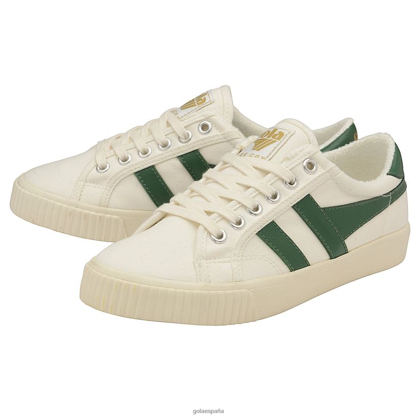 calzado V4PZL98 hombres Gola tenis clásicos veganos marca cox tenis blanco hueso/verde oscuro