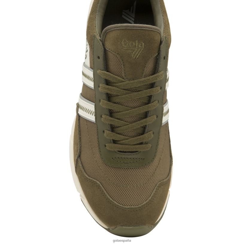 calzado V4PZL215 hombres Gola zapatillas clásicas eclipse legacy caqui/blanco hueso