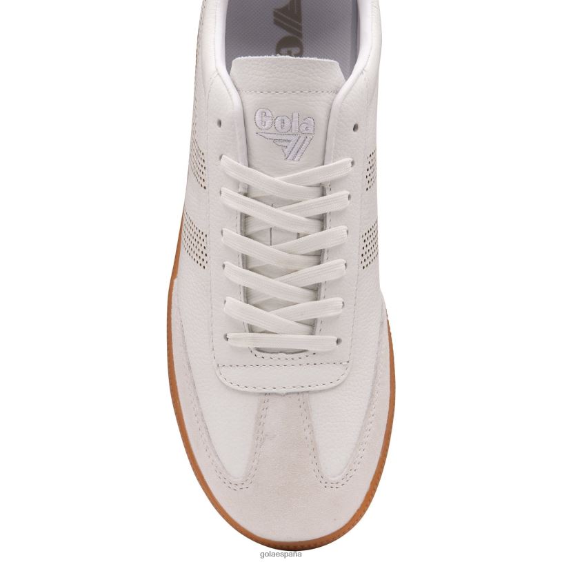 calzado V4PZL224 hombres Gola zapatillas clásicas ace de piel blanco/goma