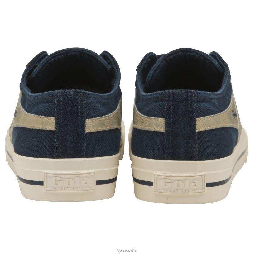 calzado V4PZL477 hombres Gola tenis classics quota ii plimsoll espejados azul marino/oro