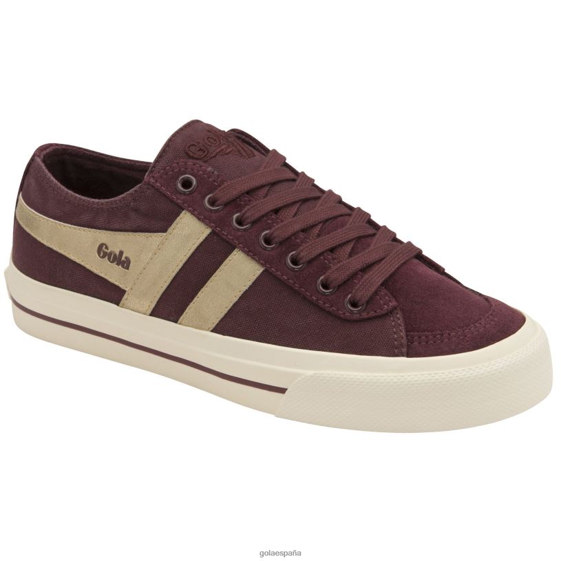 calzado V4PZL478 hombres Gola tenis classics quota ii plimsoll espejados vino de windsor/oro