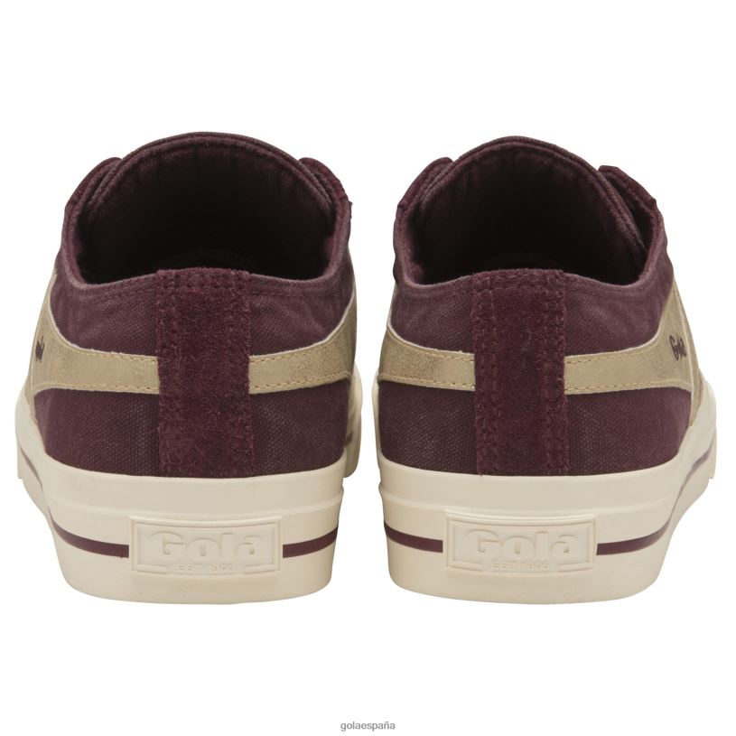 calzado V4PZL478 hombres Gola tenis classics quota ii plimsoll espejados vino de windsor/oro