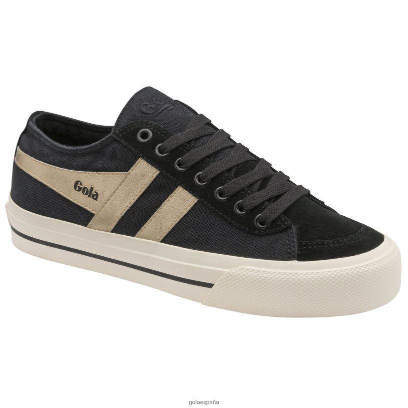 calzado V4PZL479 hombres Gola tenis classics quota ii plimsoll espejados oro negro