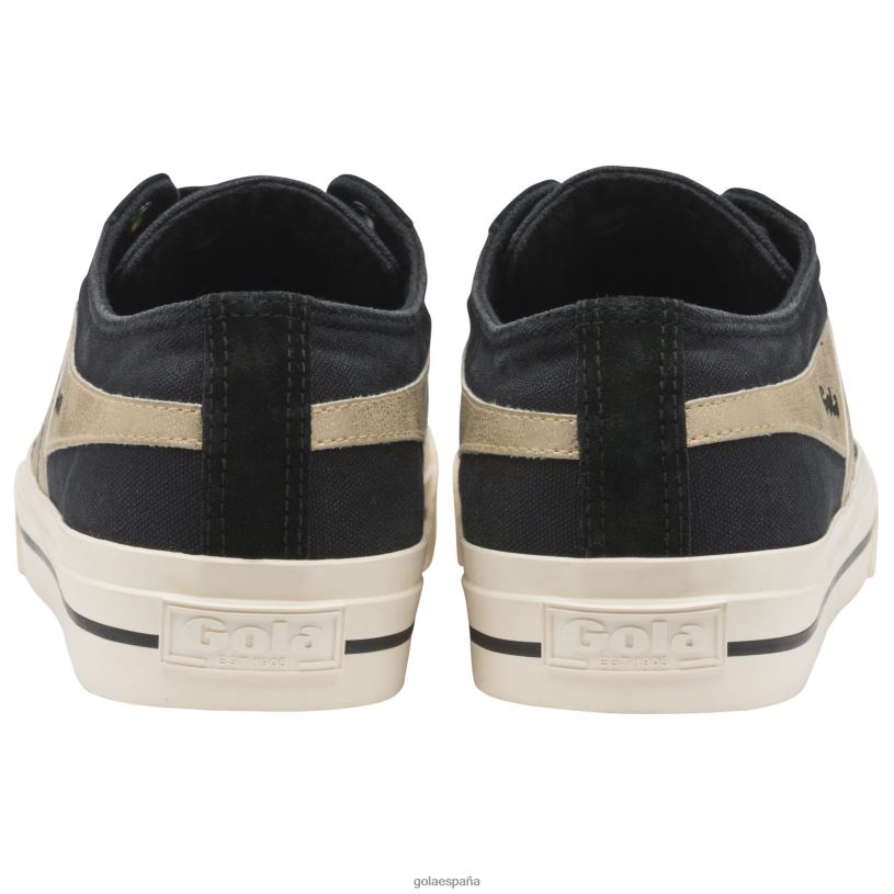 calzado V4PZL479 hombres Gola tenis classics quota ii plimsoll espejados oro negro