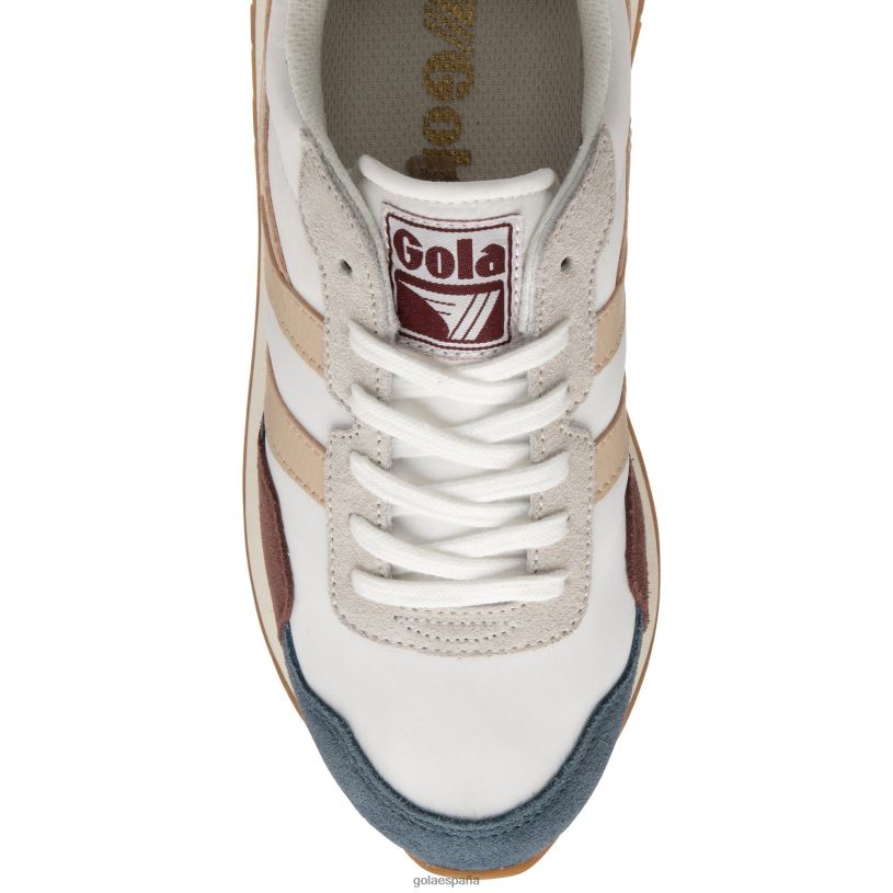 calzado V4PZL313 mujer Gola zapatillas clásicas indiana blanco hueso/báltico/rosa perla