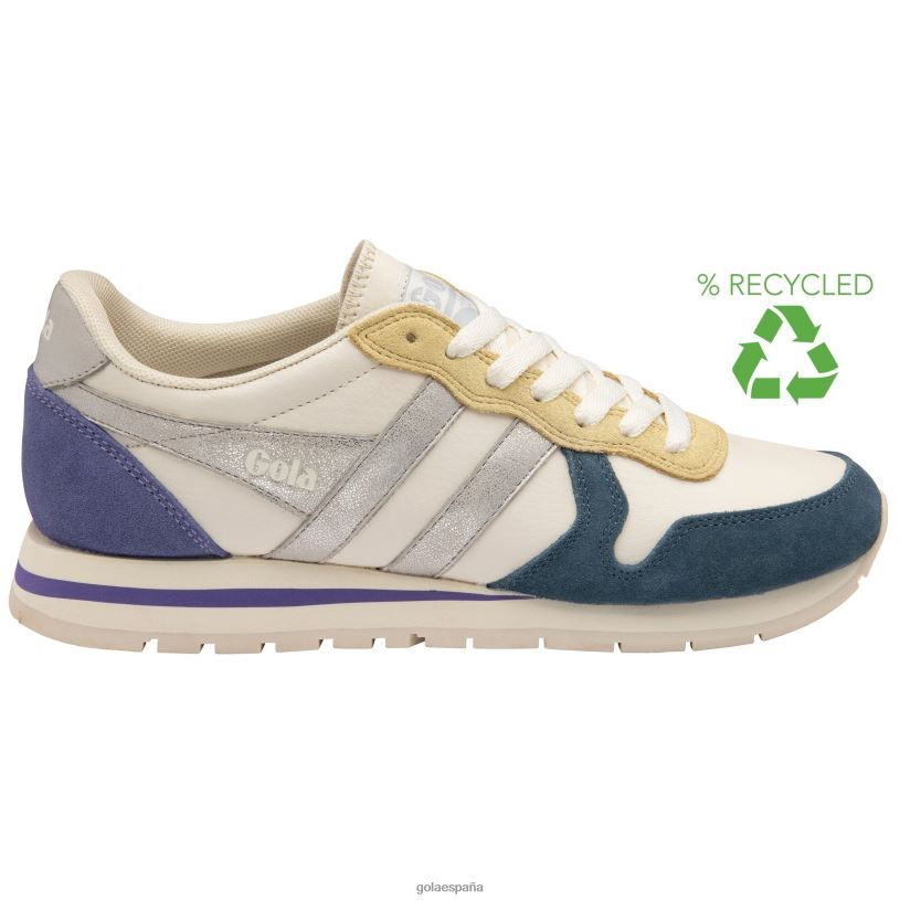 calzado V4PZL315 mujer Gola zapatillas clásicas cuadrante daytona blanco roto/báltico/plata/lavanda