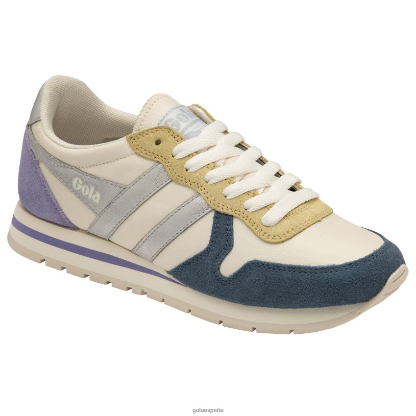 calzado V4PZL315 mujer Gola zapatillas clásicas cuadrante daytona blanco roto/báltico/plata/lavanda