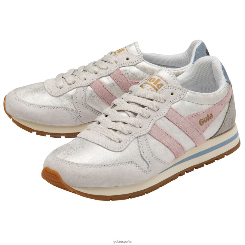 calzado V4PZL317 mujer Gola zapatillas clásicas daytona blaze blanco/rosa tiza/iceberg