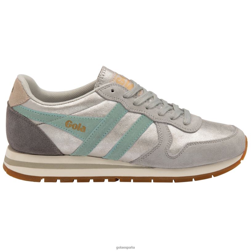 calzado V4PZL318 mujer Gola zapatillas clásicas daytona blaze plateado/verde niebla/gris pluma