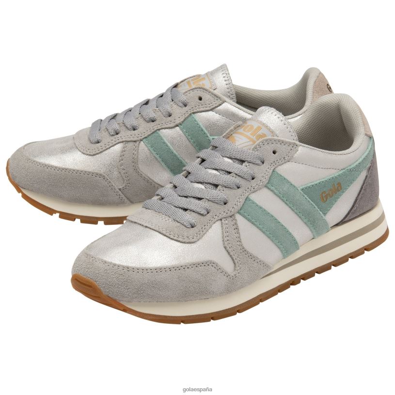 calzado V4PZL318 mujer Gola zapatillas clásicas daytona blaze plateado/verde niebla/gris pluma