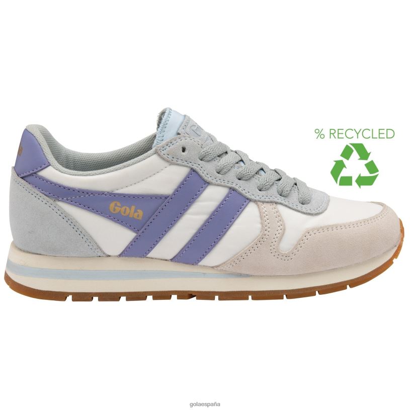 calzado V4PZL319 mujer Gola tenis clásicos daytona chute blanco roto/azul hielo/lavanda