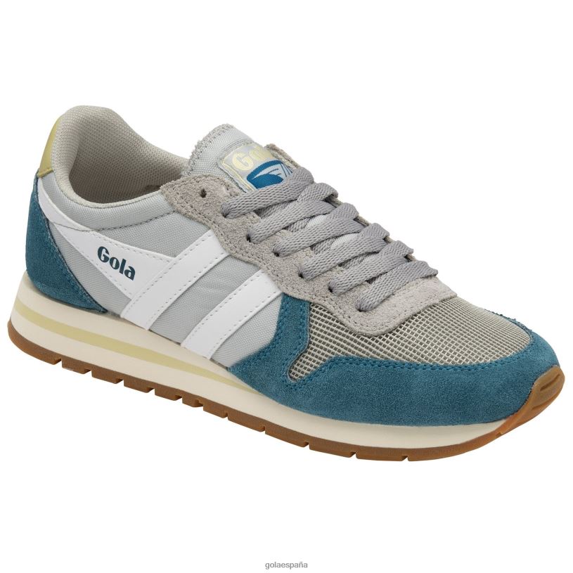 calzado V4PZL321 mujer Gola zapatillas clásicas daytona gris claro/pavo real/blanco