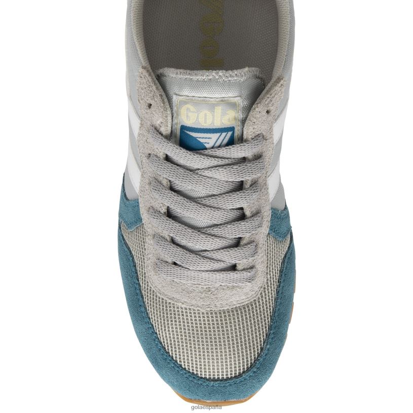 calzado V4PZL321 mujer Gola zapatillas clásicas daytona gris claro/pavo real/blanco