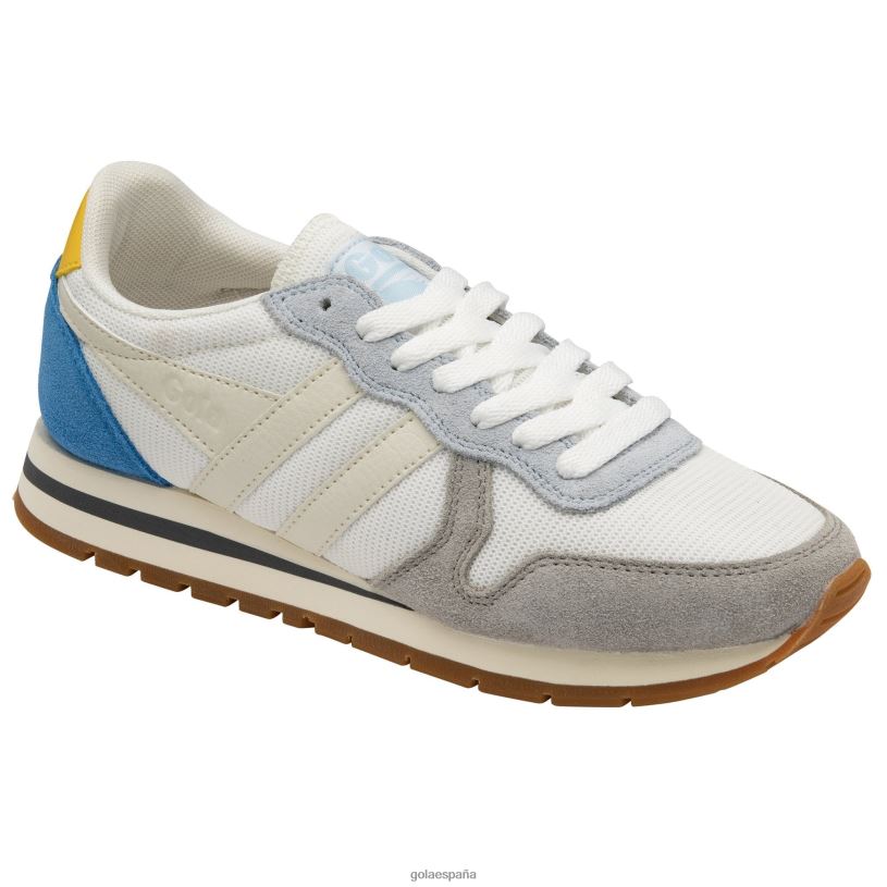 calzado V4PZL324 mujer Gola zapatillas clásicas de malla daytona blanco roto/azul hielo/sol