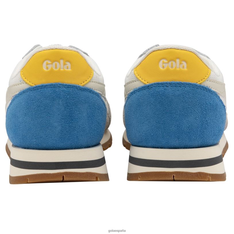 calzado V4PZL324 mujer Gola zapatillas clásicas de malla daytona blanco roto/azul hielo/sol