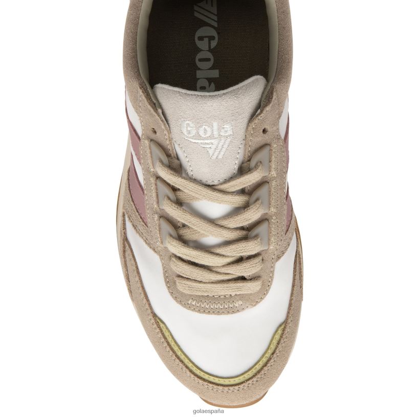 calzado V4PZL340 mujer Gola zapatillas clásicas chicago blanco roto/gris pluma/rosa empolvado