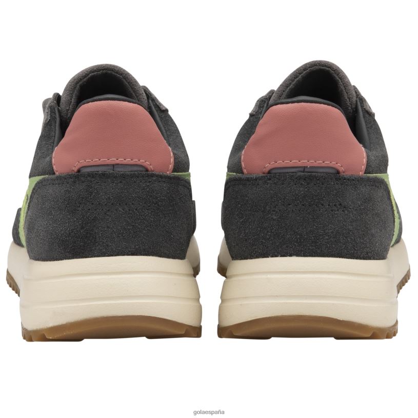 calzado V4PZL344 mujer Gola zapatillas clásicas chicago ceniza/verde pátina/rosa coral