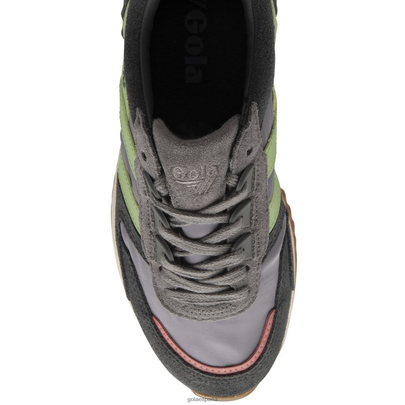 calzado V4PZL344 mujer Gola zapatillas clásicas chicago ceniza/verde pátina/rosa coral