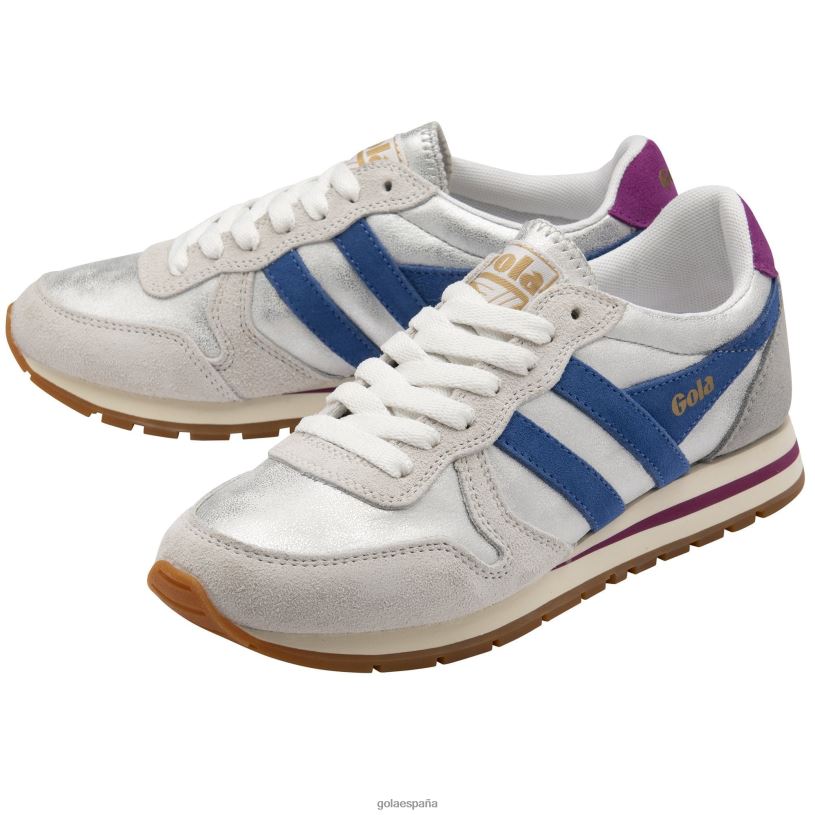 calzado V4PZL353 mujer Gola zapatillas clásicas daytona blaze blanco/zafiro/dedalera