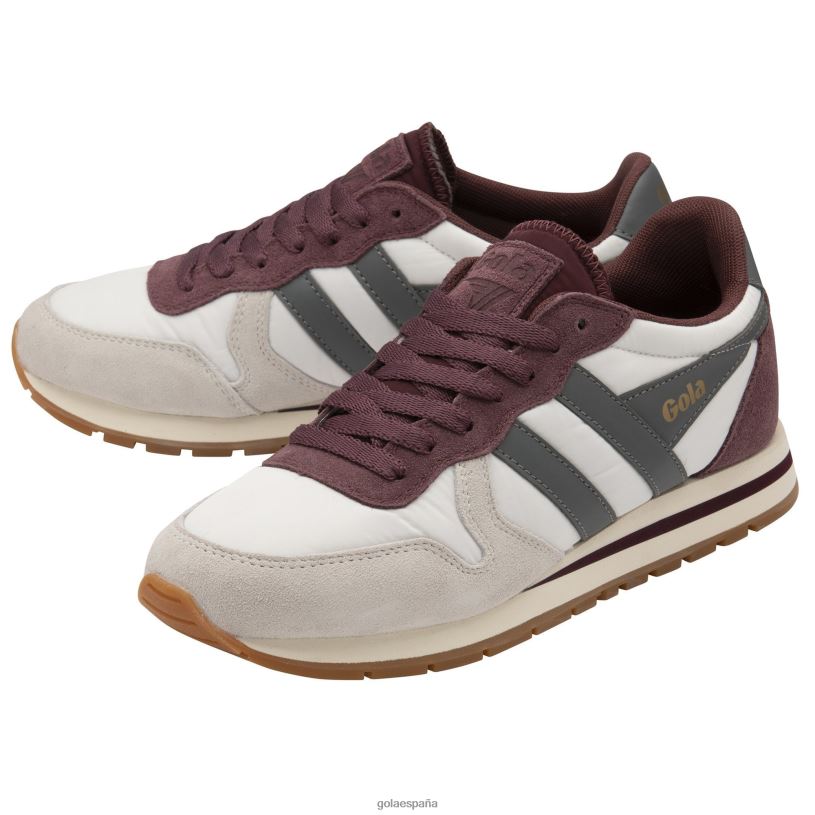 calzado V4PZL355 mujer Gola tenis clásicos daytona chute hueso/vino windsor/fresno