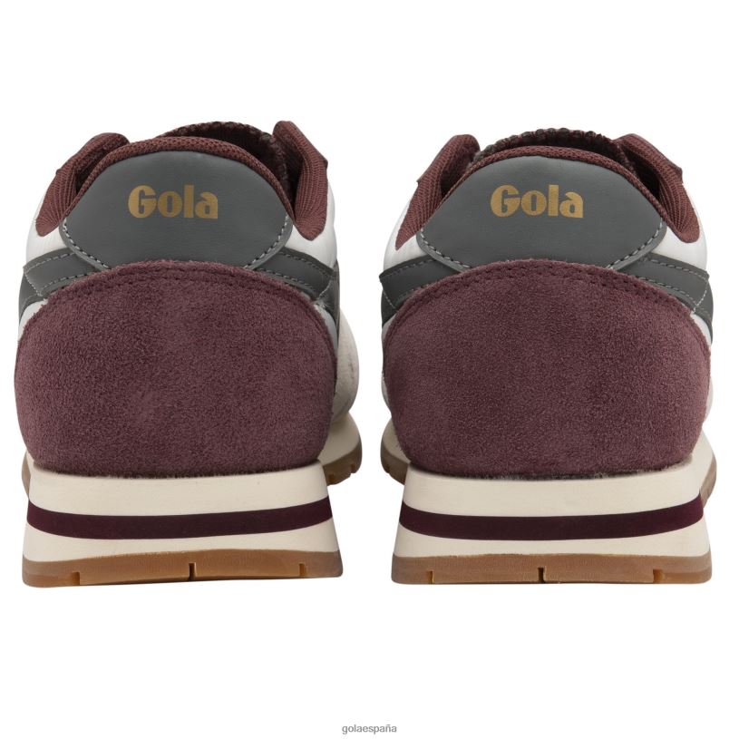 calzado V4PZL355 mujer Gola tenis clásicos daytona chute hueso/vino windsor/fresno