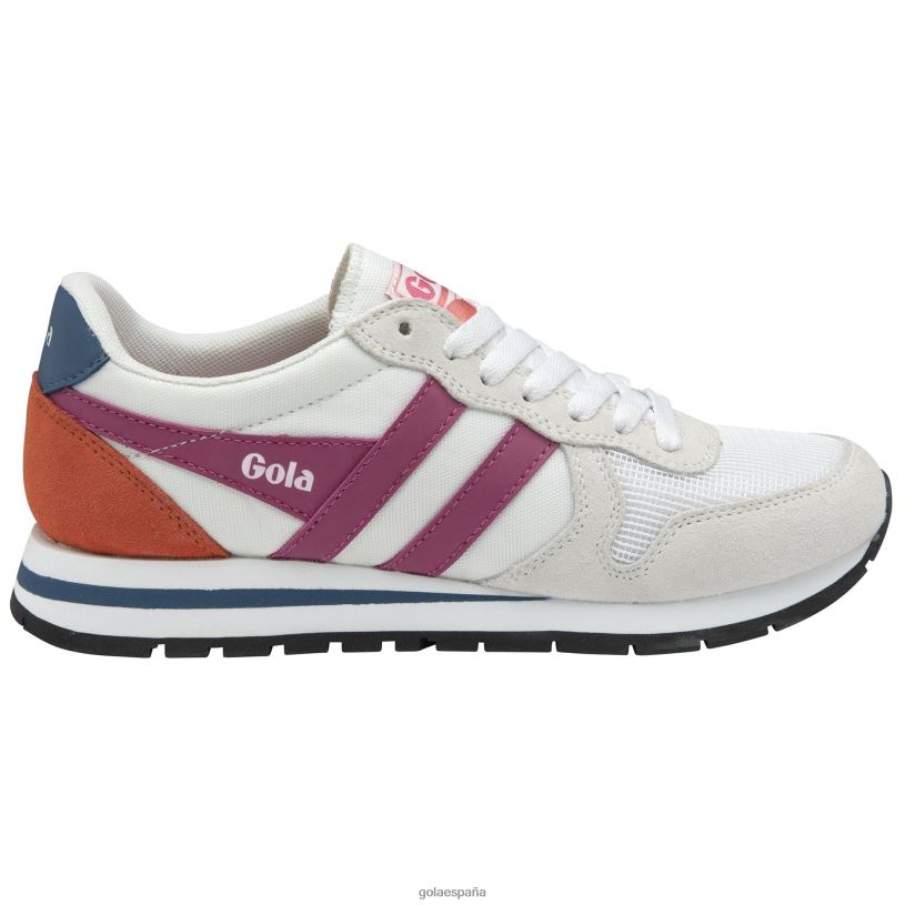 calzado V4PZL359 mujer Gola zapatillas clásicas daytona blanco/fucsia intenso/azul marino