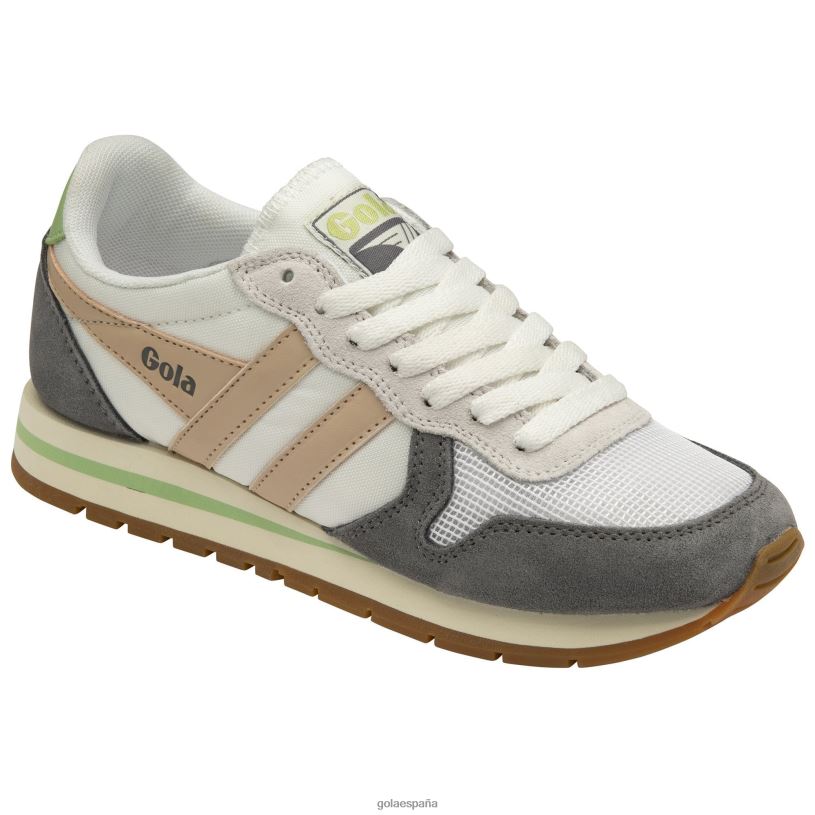 calzado V4PZL361 mujer Gola zapatillas clásicas daytona blanco/rosa perla/verde pátina