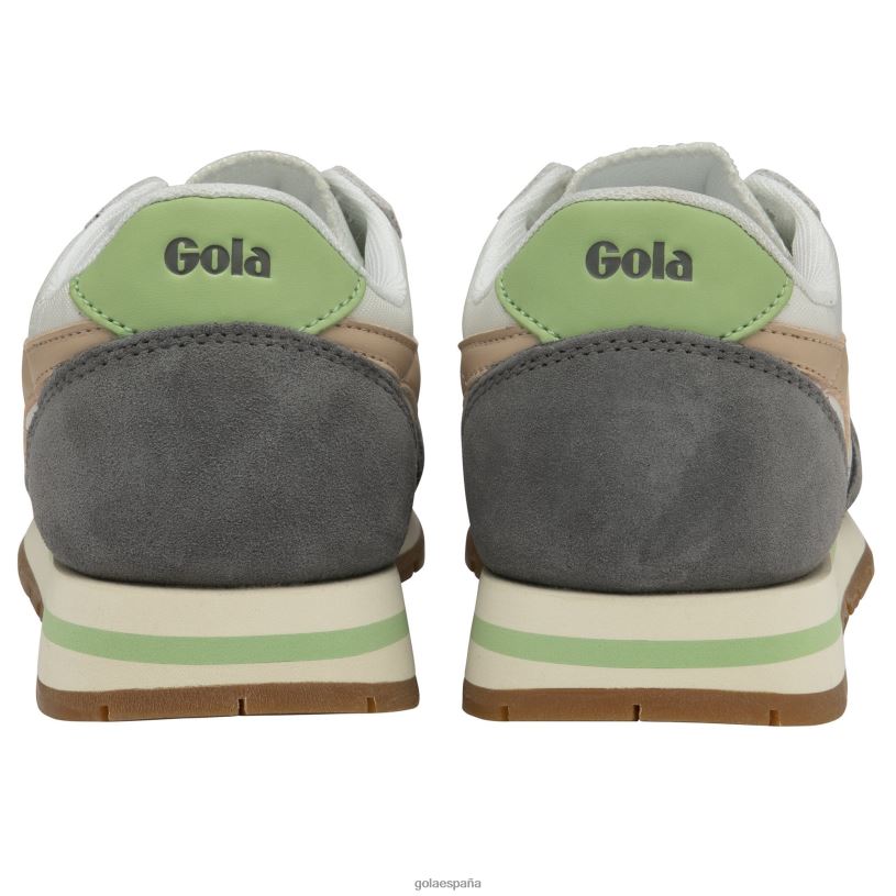 calzado V4PZL361 mujer Gola zapatillas clásicas daytona blanco/rosa perla/verde pátina