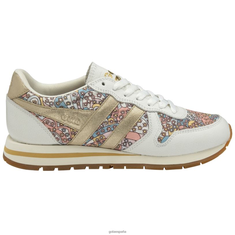calzado V4PZL364 mujer Gola zapatillas clásicas daytona lbty cp blanco/dorado/multicolor