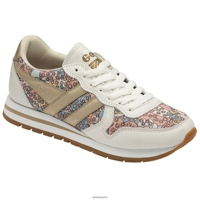 calzado V4PZL364 mujer Gola zapatillas clásicas daytona lbty cp blanco/dorado/multicolor