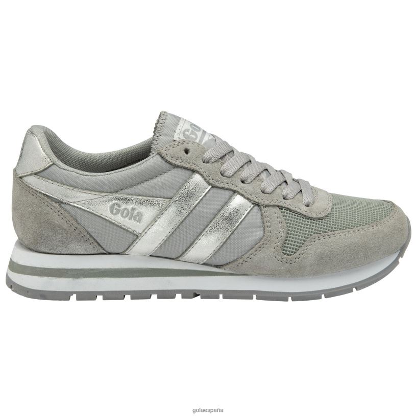 calzado V4PZL367 mujer Gola zapatillas clásicas con espejo daytona gris claro/plata