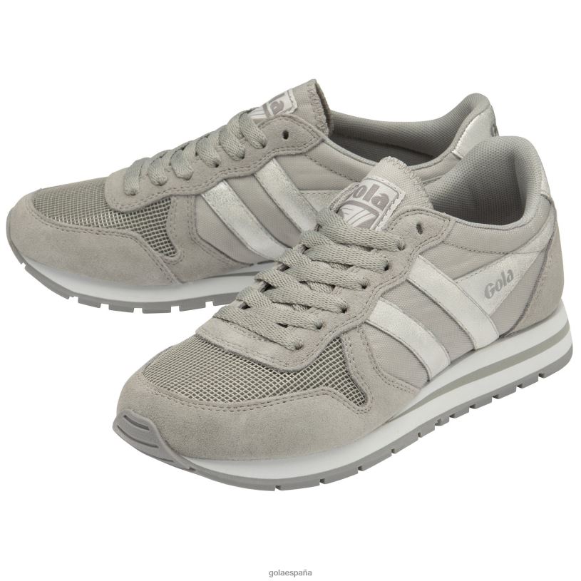 calzado V4PZL367 mujer Gola zapatillas clásicas con espejo daytona gris claro/plata