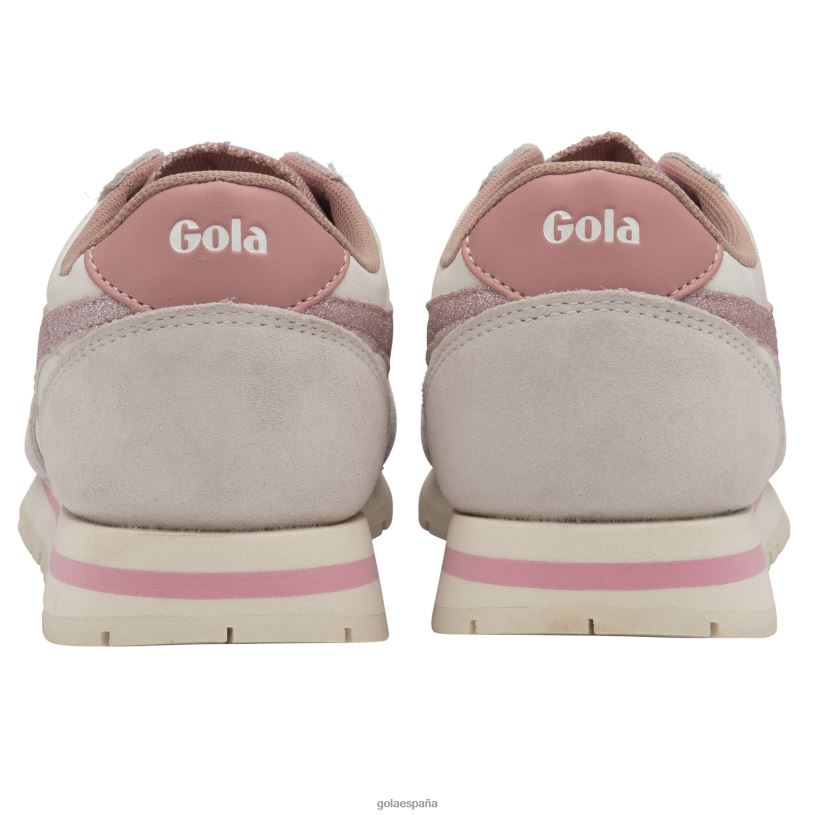 calzado V4PZL370 mujer Gola zapatillas clásicas daytona con purpurina blanco/rosa claro