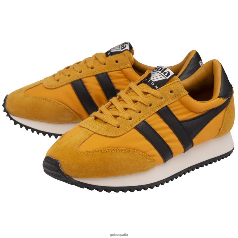 calzado V4PZL386 mujer Gola zapatillas clásicas boston '78 sol/negro