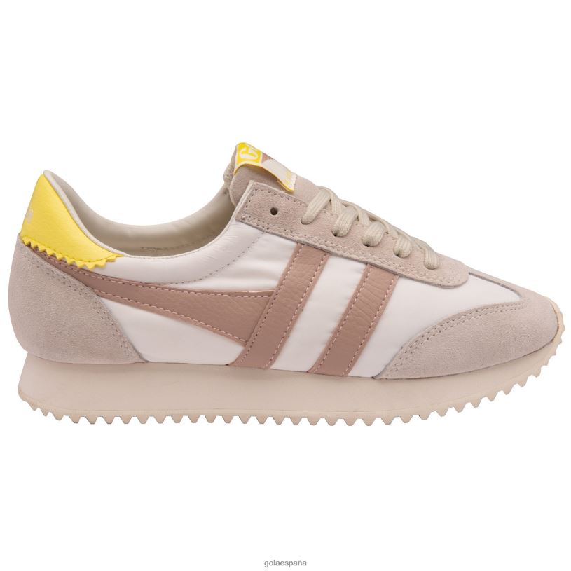 calzado V4PZL388 mujer Gola zapatillas clásicas boston '78 blanquecino/flor/protagonismo