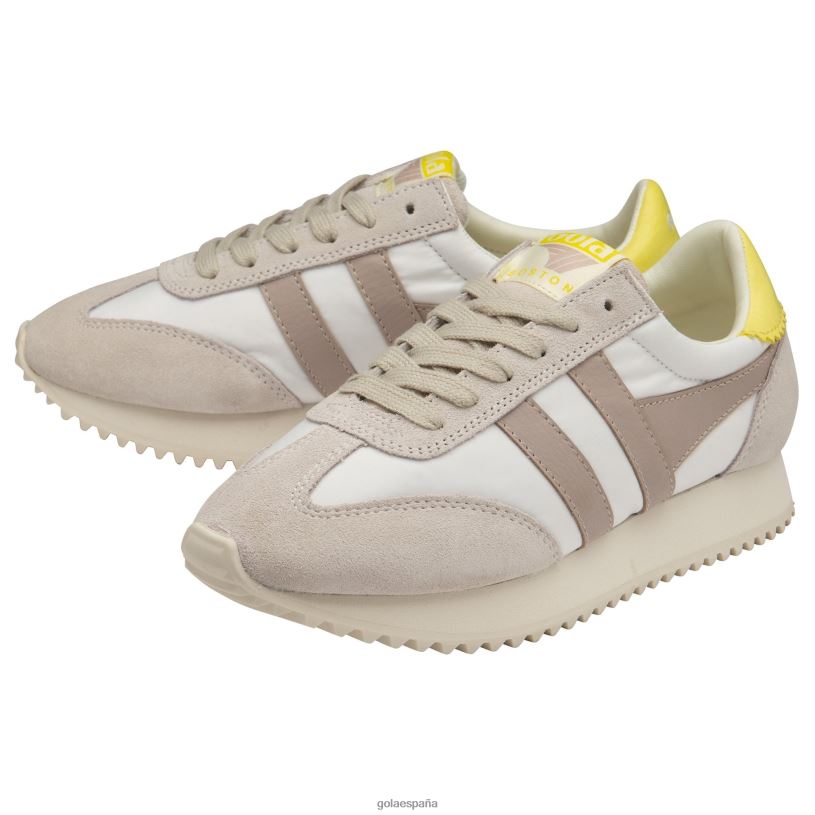 calzado V4PZL388 mujer Gola zapatillas clásicas boston '78 blanquecino/flor/protagonismo