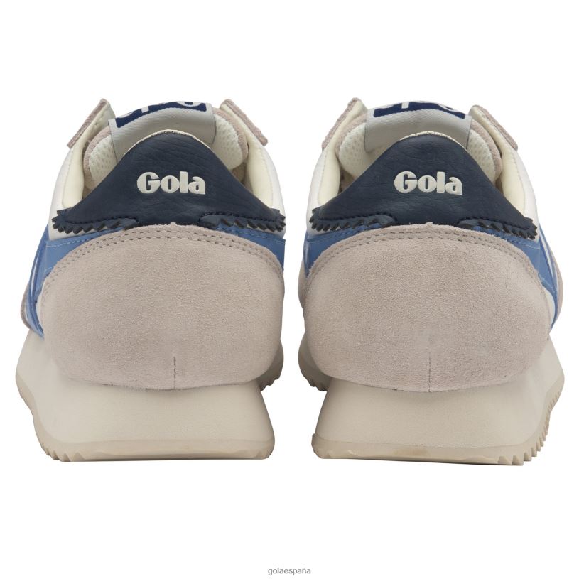 calzado V4PZL390 mujer Gola zapatillas clásicas boston '78 blanco roto/azul vista/azul marino