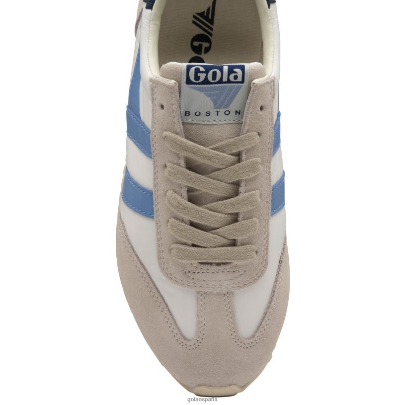 calzado V4PZL390 mujer Gola zapatillas clásicas boston '78 blanco roto/azul vista/azul marino