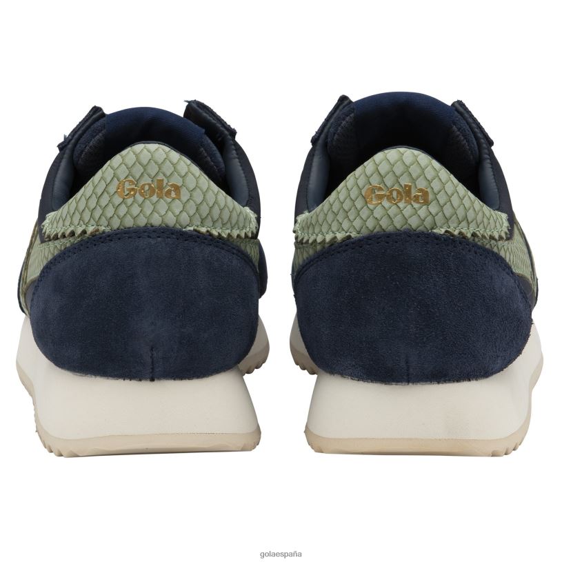 calzado V4PZL394 mujer Gola tenis classics boston '78 con serpiente azul marino/salvia