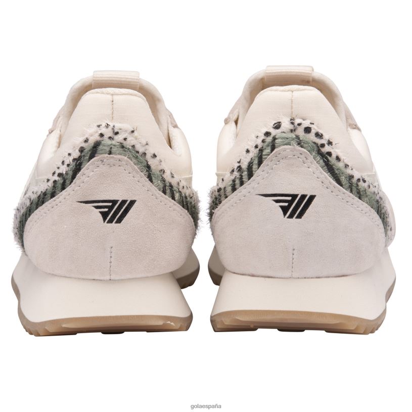 calzado V4PZL397 mujer Gola zapatillas clásicas manhattan blanco hueso/guepardo/cebra