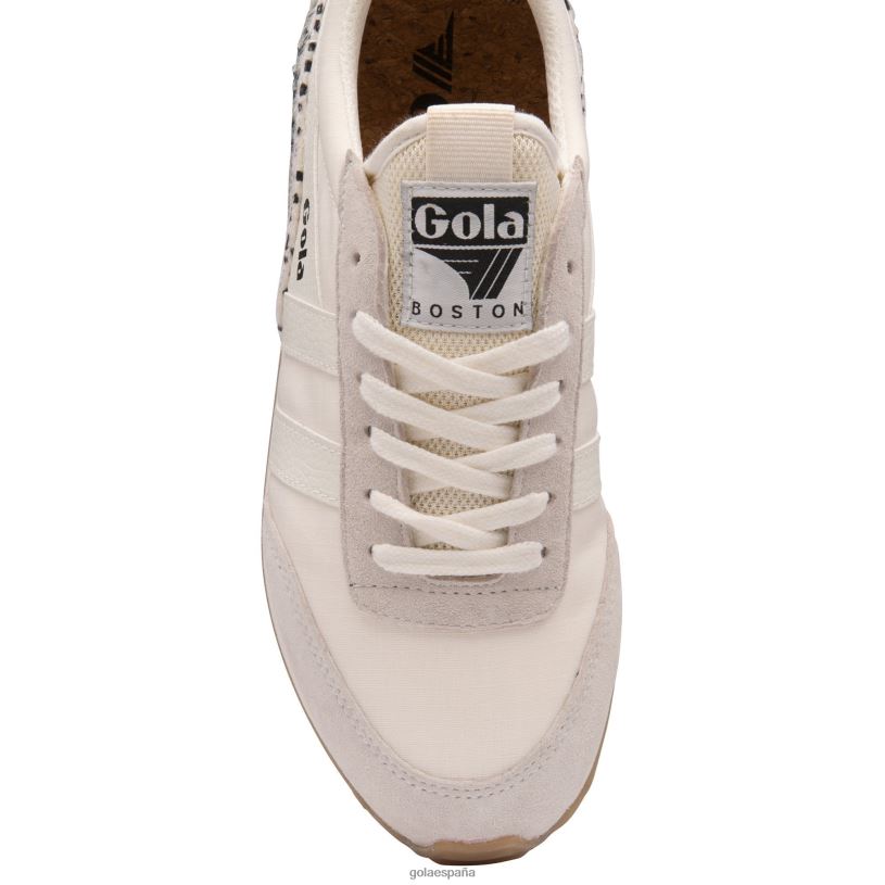 calzado V4PZL397 mujer Gola zapatillas clásicas manhattan blanco hueso/guepardo/cebra
