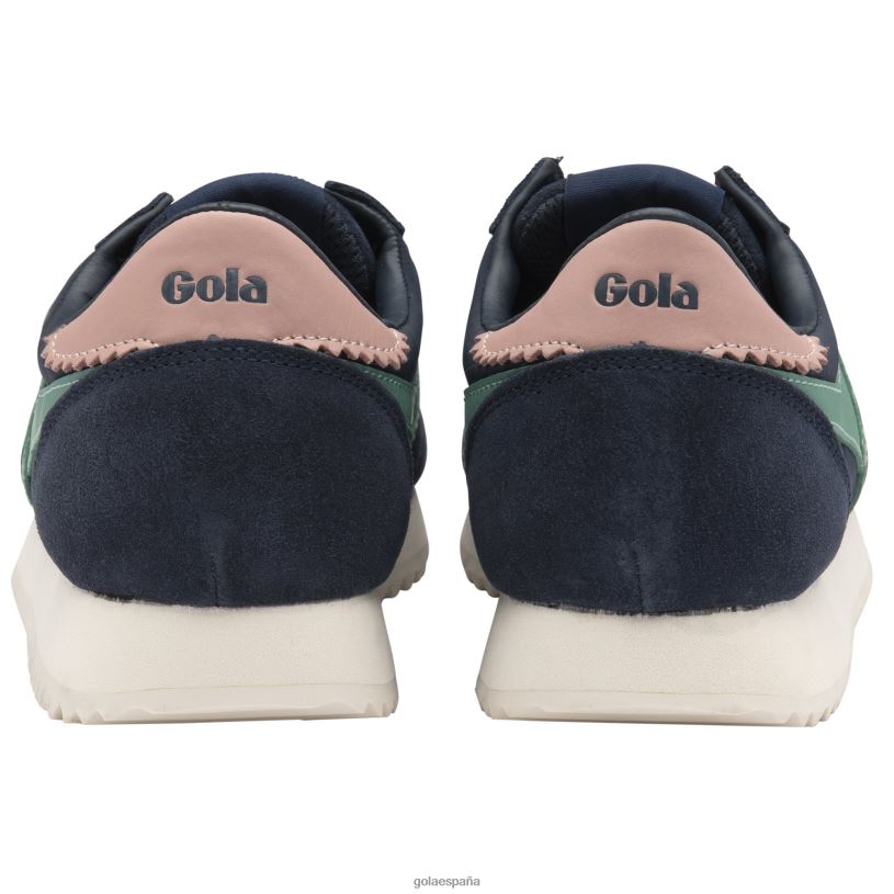 calzado V4PZL398 mujer Gola zapatillas clásicas boston '78 azul marino/verde niebla/rosa coral