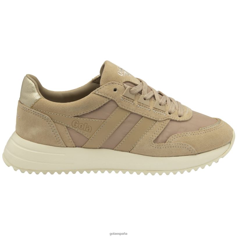 calzado V4PZL401 mujer Gola zapatillas clásicas chicago glimmer avena/oro