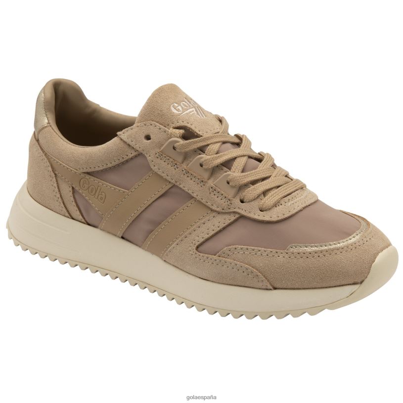 calzado V4PZL401 mujer Gola zapatillas clásicas chicago glimmer avena/oro