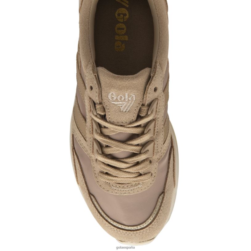 calzado V4PZL401 mujer Gola zapatillas clásicas chicago glimmer avena/oro