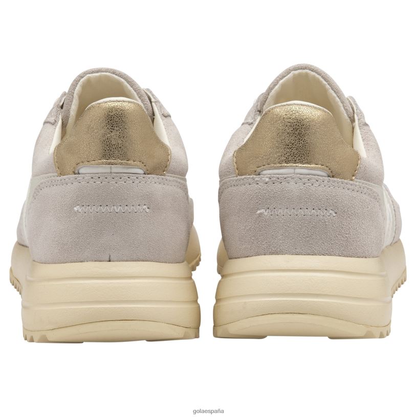 calzado V4PZL402 mujer Gola zapatillas clásicas chicago glimmer blanco hueso/oro